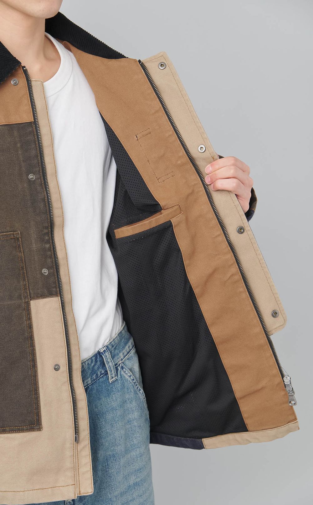 パッチワークウォッシュジャケット