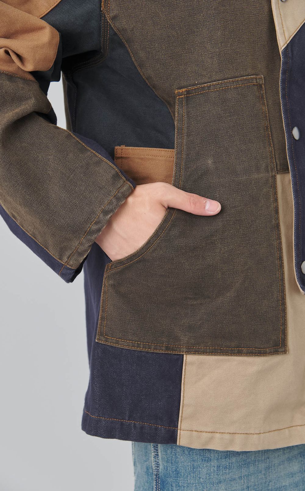 パッチワークウォッシュジャケット