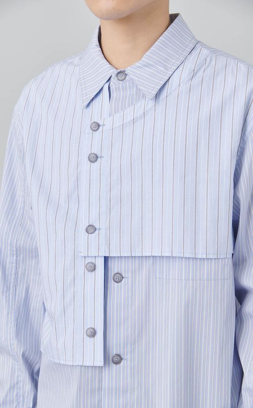 ストライプレイヤードシャツ