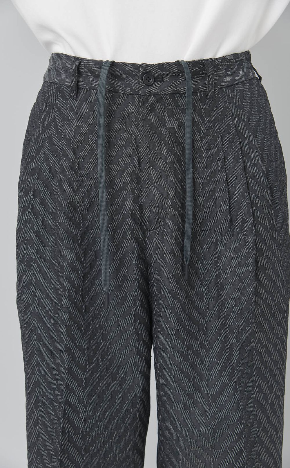 ジャカード3タックワイドパンツ