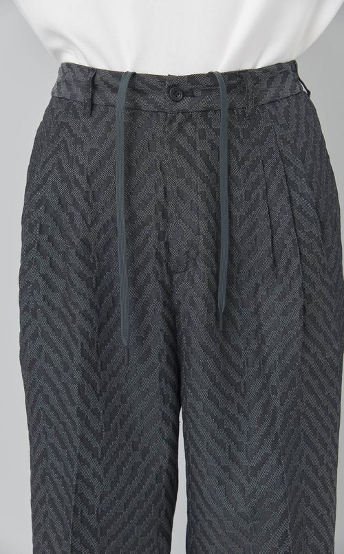 ジャカード3タックワイドパンツ