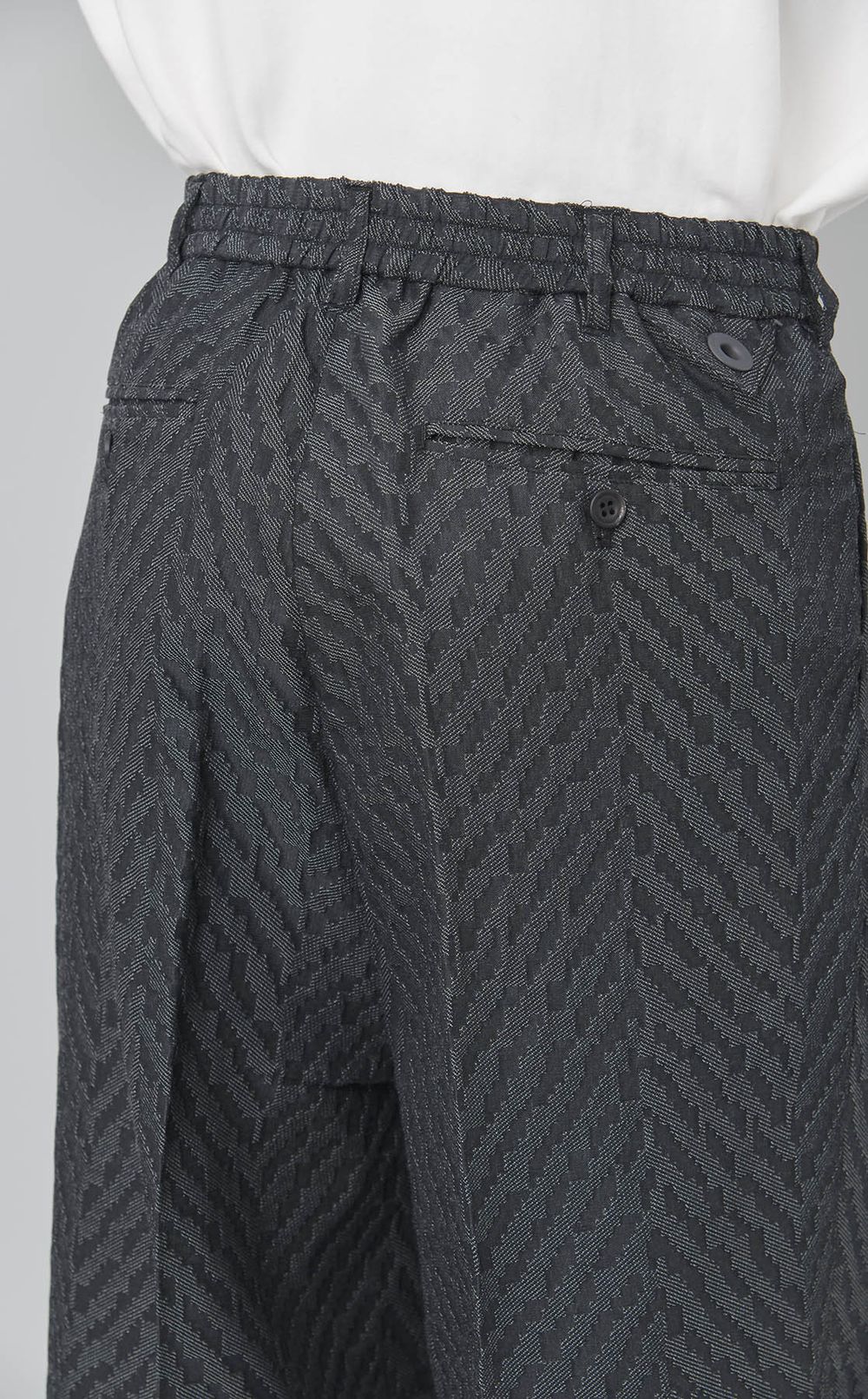 ジャカード3タックワイドパンツ