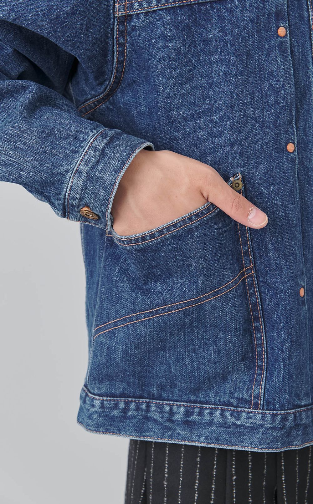 50sデニムジップアップジャケット