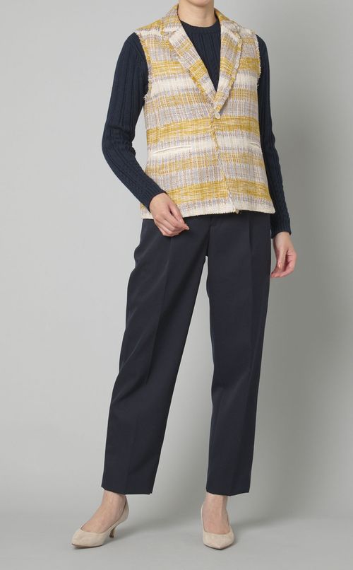 ウールギャバストレートパンツ