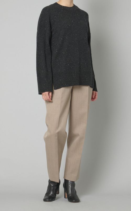 ウールミックスクルーニット