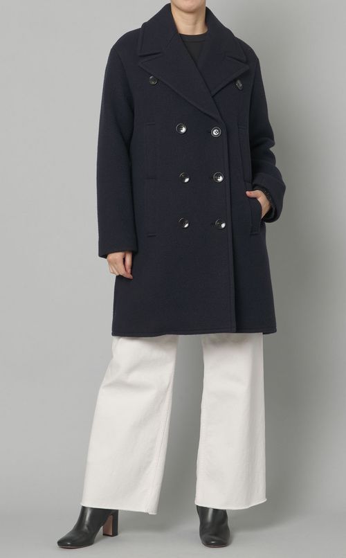 ビッグラペルウールPコート