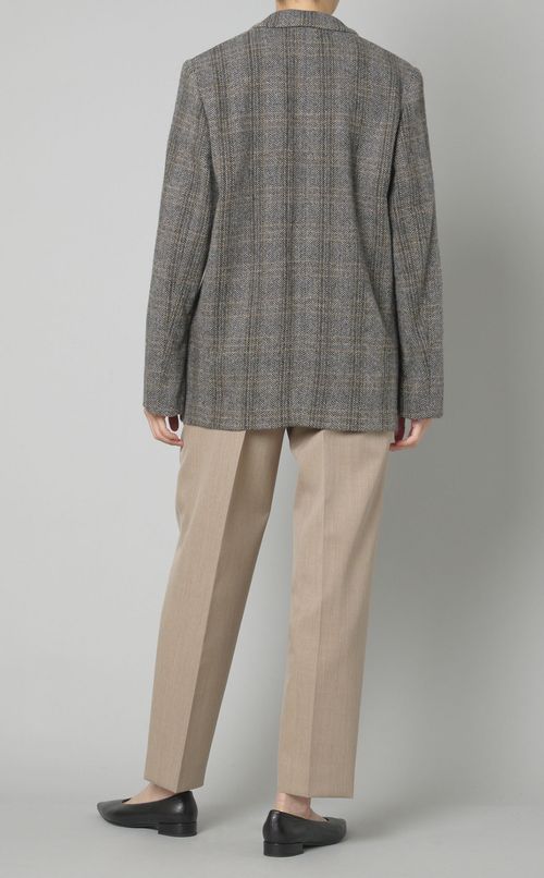 ウールチェックコートジャケット