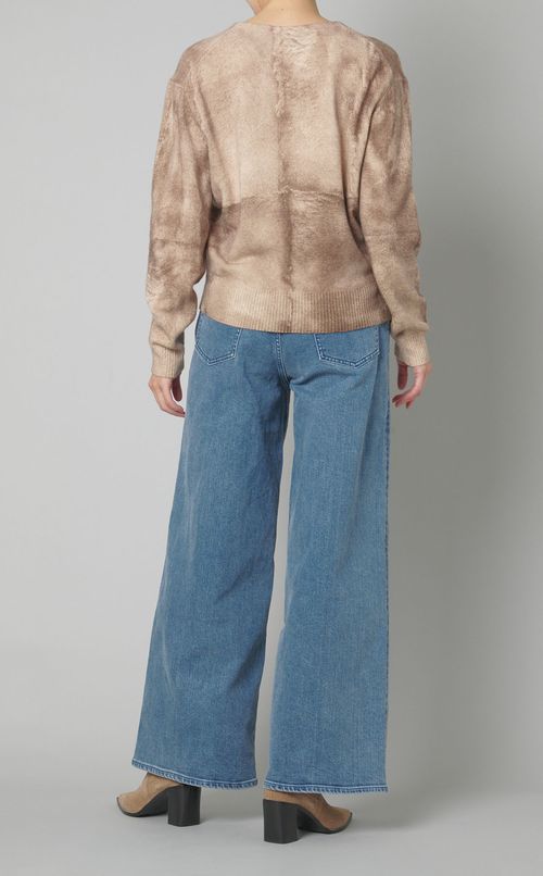 フェルトウールVネックセーター