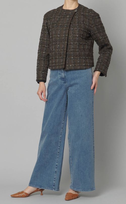 マルチツイードノーカラージャケット