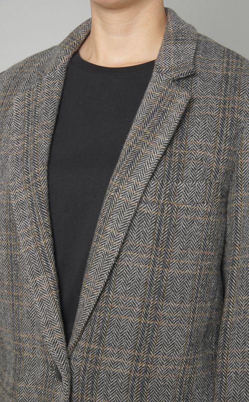 ウールチェックコートジャケット