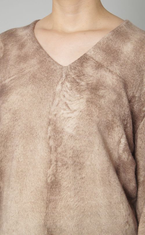 フェルトウールVネックセーター