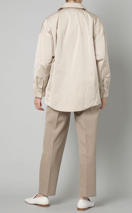 ダブルサテン中綿コーチジャケット