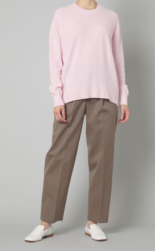 ウールコットンクルーニット