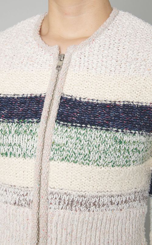 ツイードニットジップカーディガン