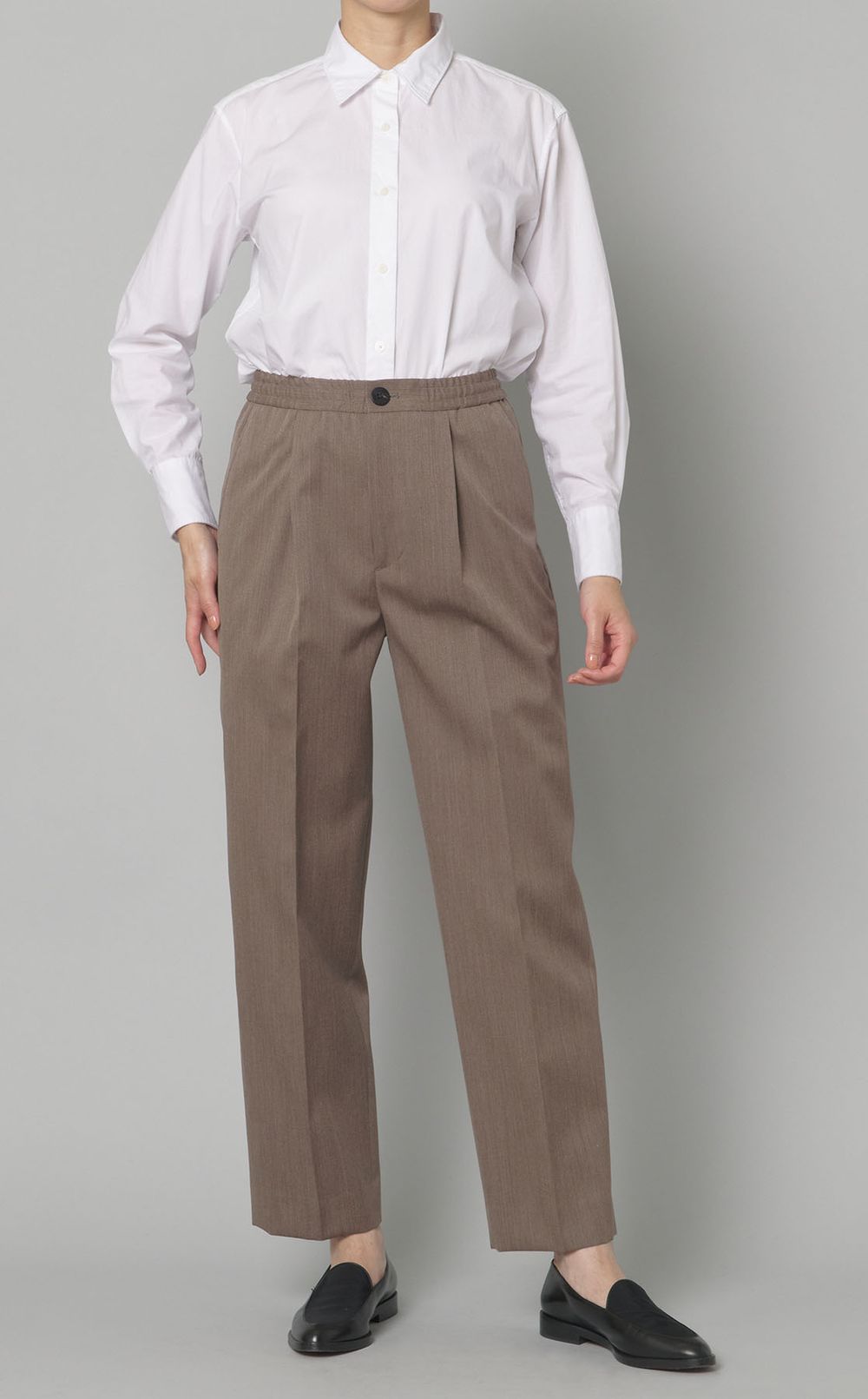 ウールギャバストレートパンツ