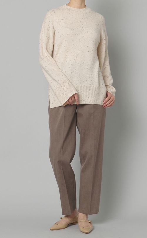 ウールミックスクルーニット