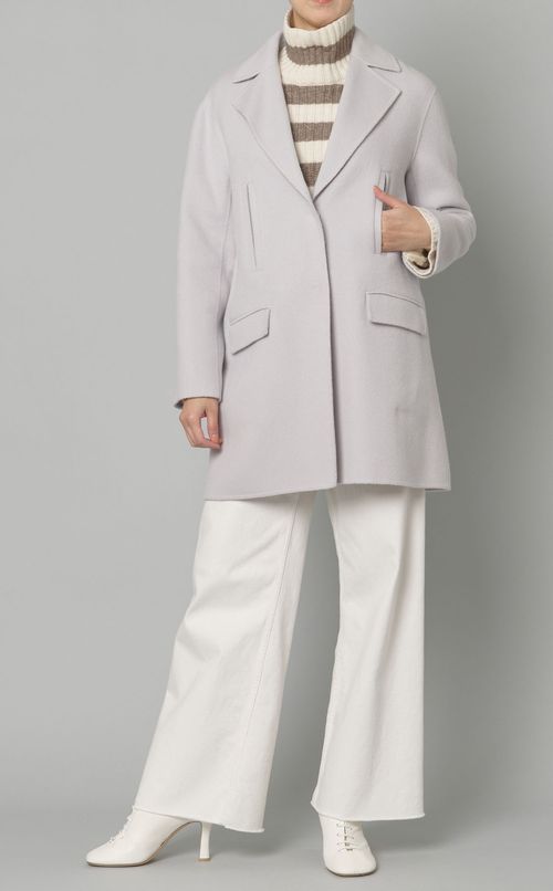 ボーダータートルリブニット