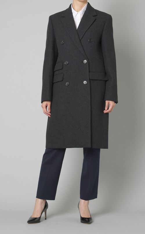 ダブルウールステンカラーコート