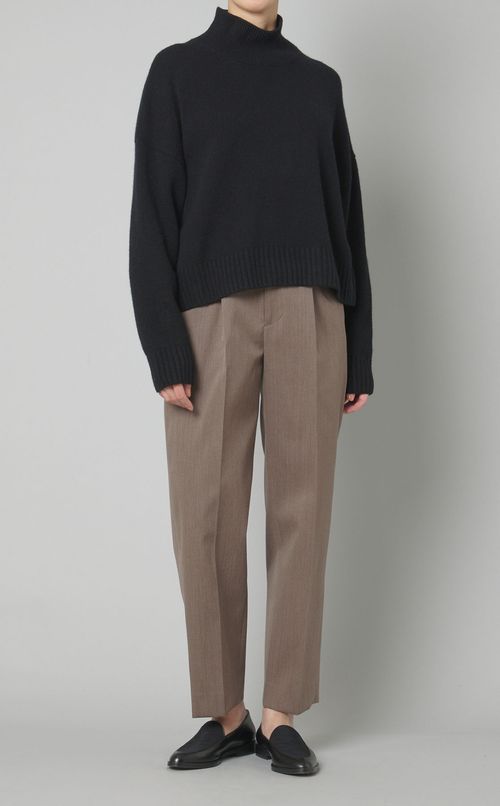 ウールギャバストレートパンツ