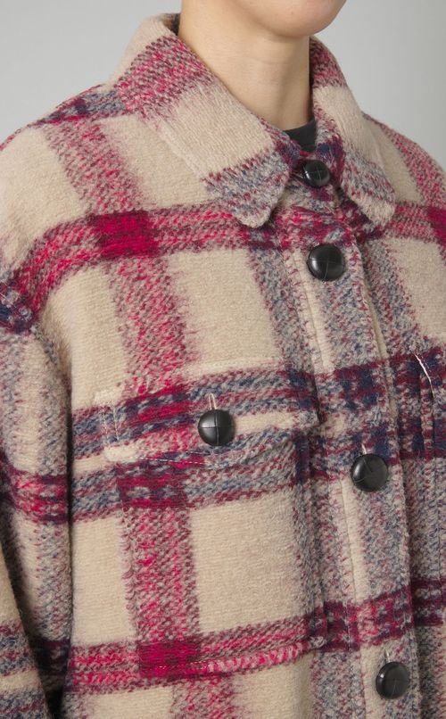 ウールチェックシャツブルゾン