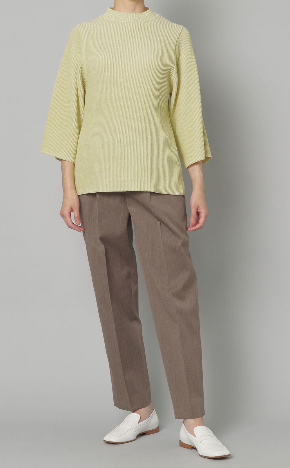 ウールギャバストレートパンツ