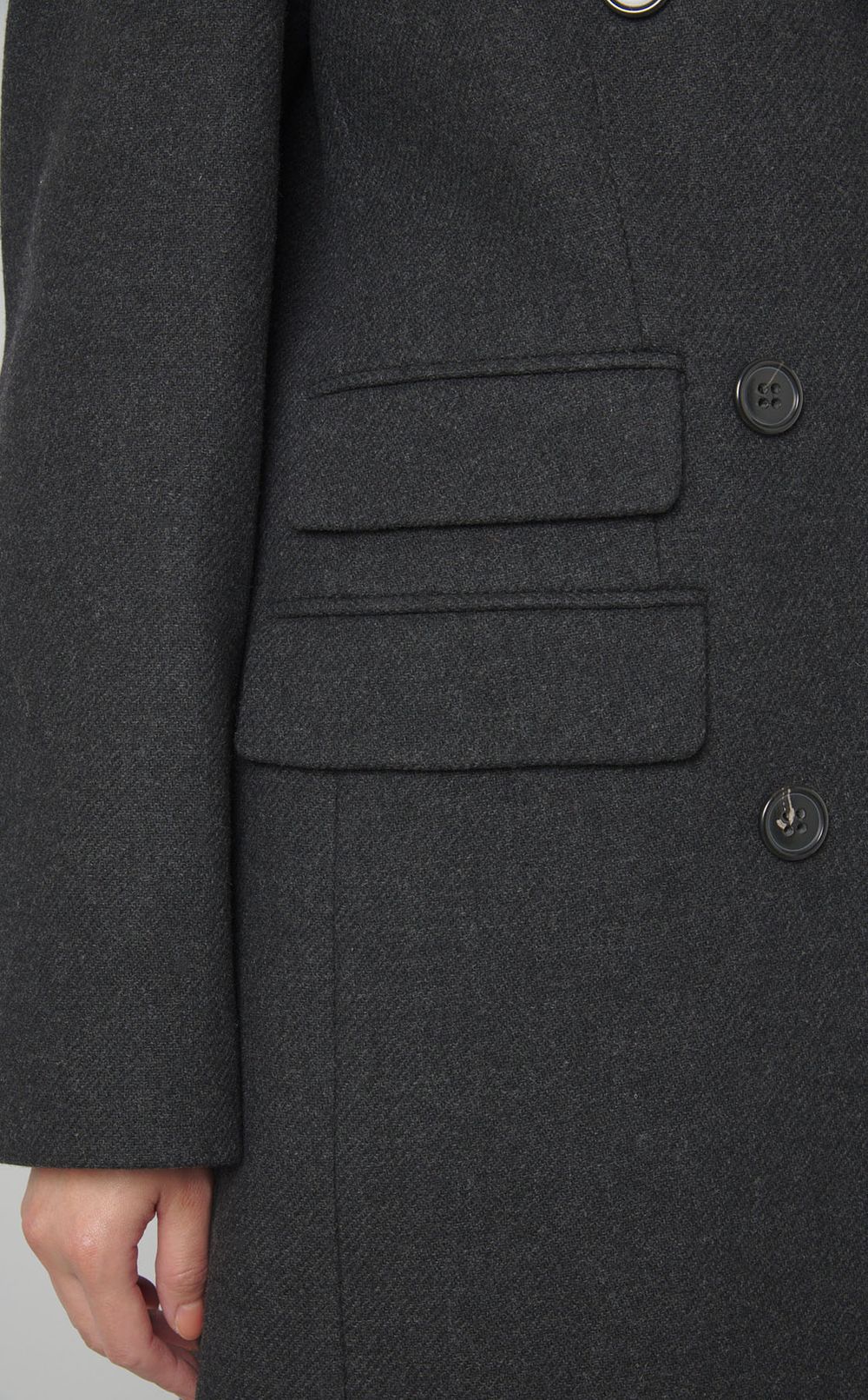 ダブルウールステンカラーコート