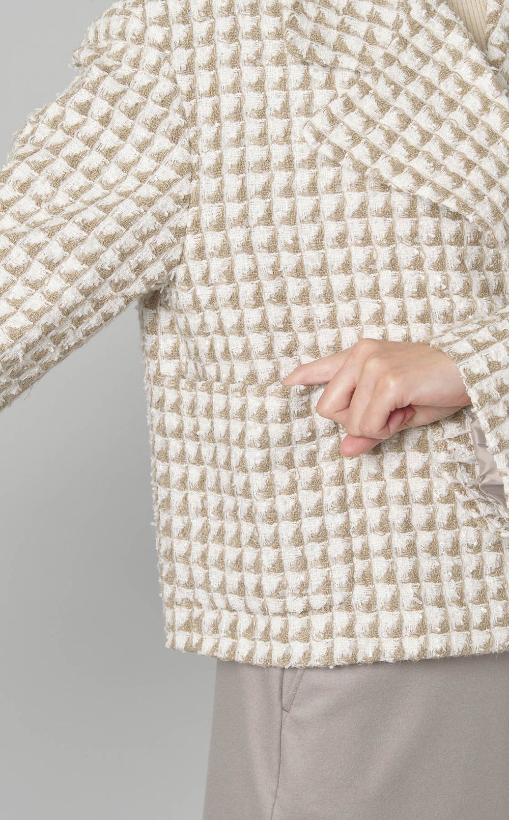 マルチツイードラペルジャケット