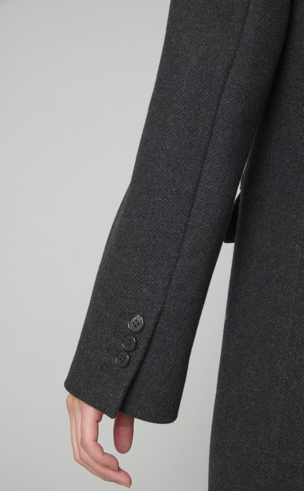 ダブルウールステンカラーコート