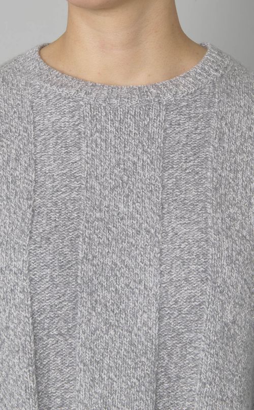 フェルトウールワイドリブニット