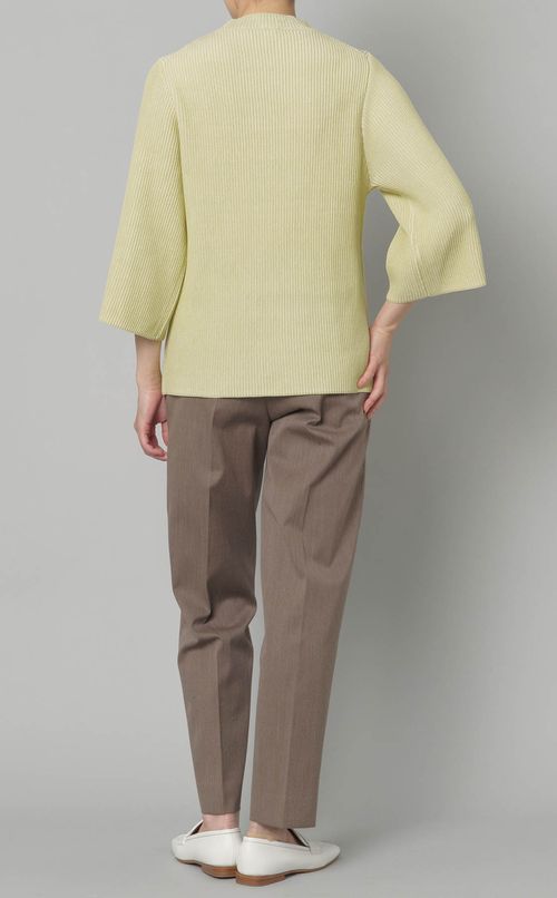 ビルドネックコットンセーター