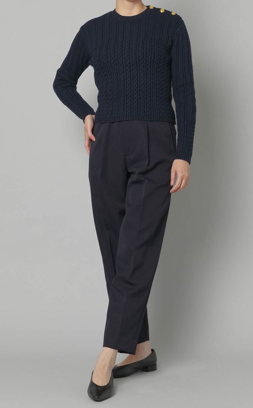 ウールギャバストレートパンツ