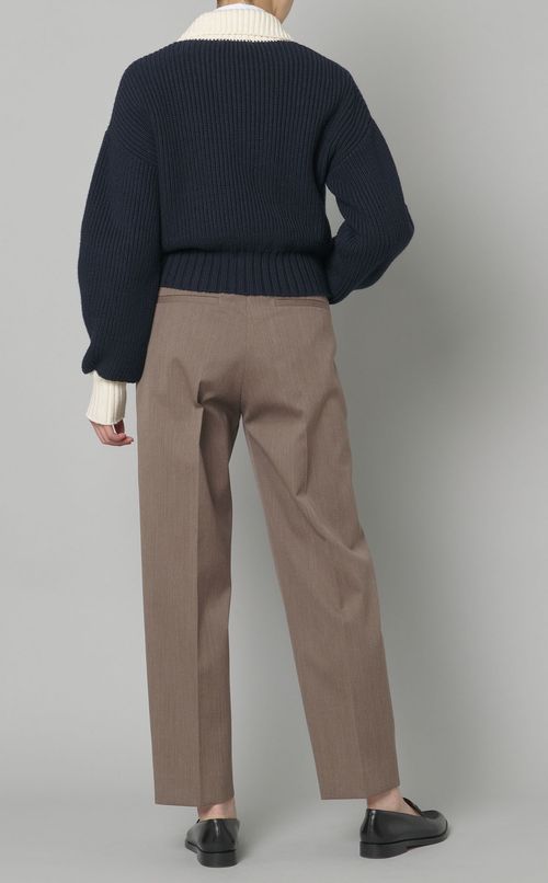 バイカラージップアップニットブルゾン