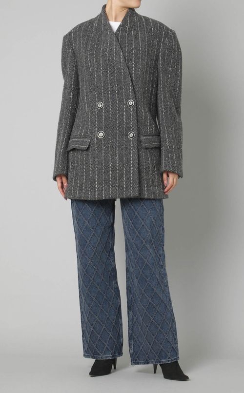 ウォッシュドキルトデニムパンツ