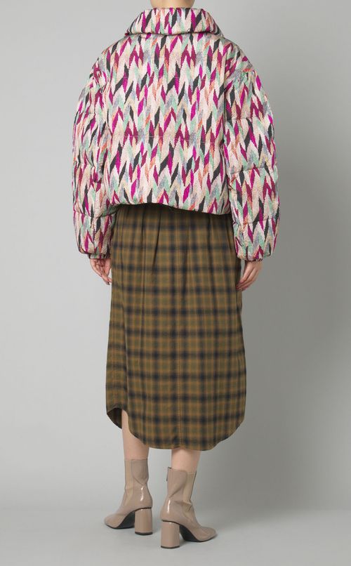 マルチプリント中綿ショートブルゾン