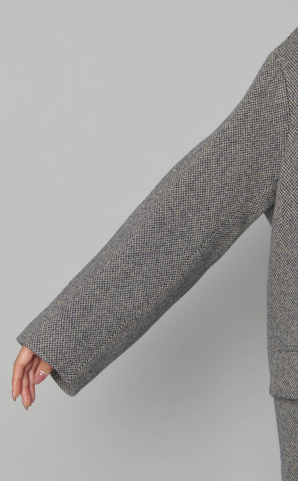 ウールヘリンボーンシングルコート