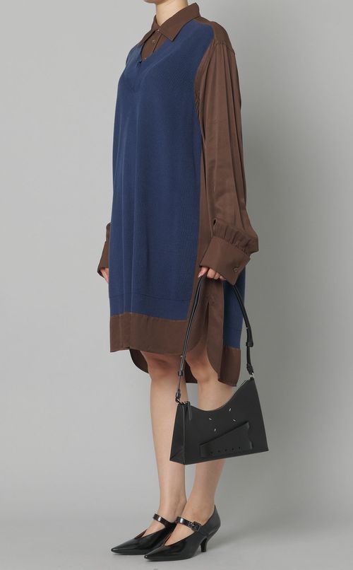 ニットコンビロングシャツ