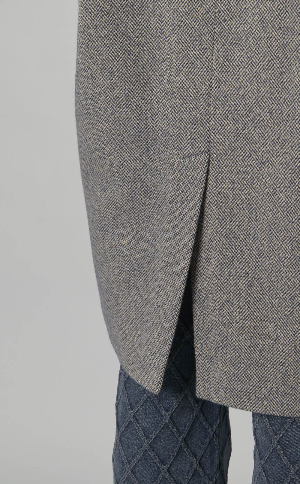 ウールヘリンボーンシングルコート