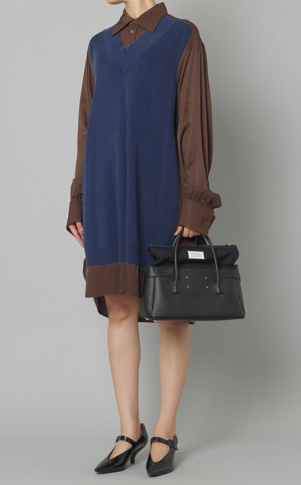 ニットコンビロングシャツ