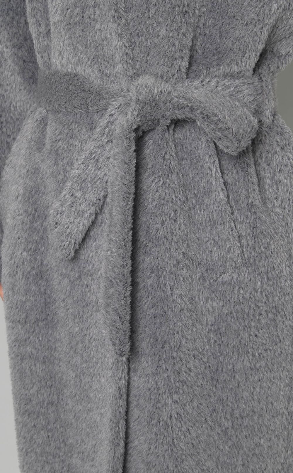 ウールベルテッドガウンコート