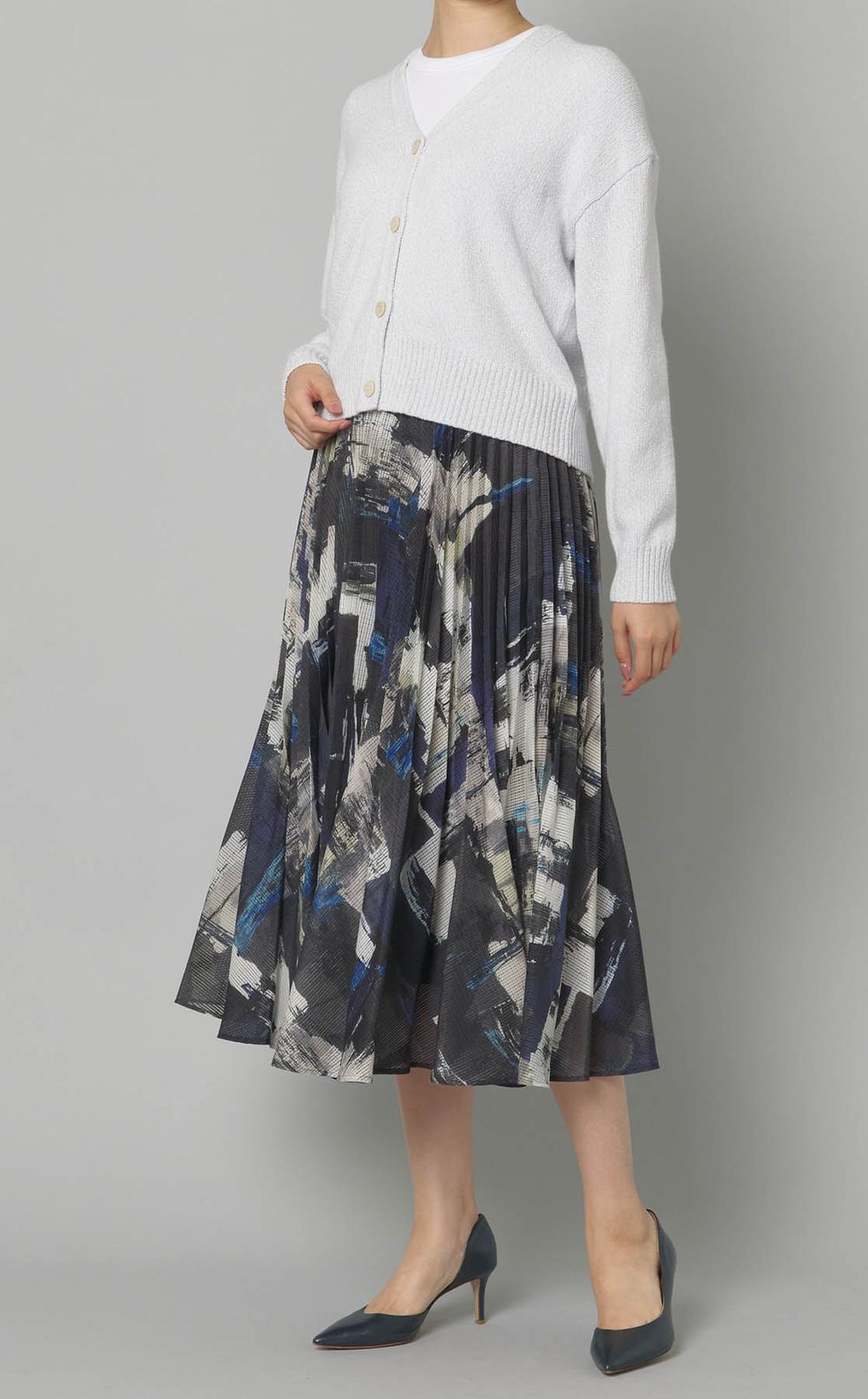 フェルトウールクロップドカーディガン