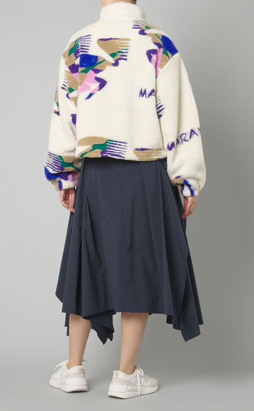 プリントボアショートブルゾン