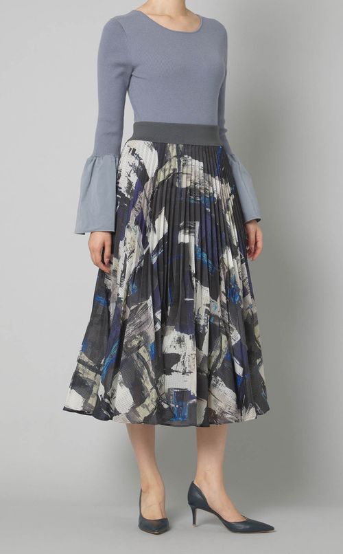 タフタスリーブニットプルオーバー