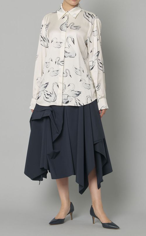 アシンメトリーボリュームスカート