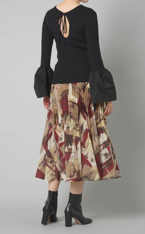 タフタスリーブニットプルオーバー