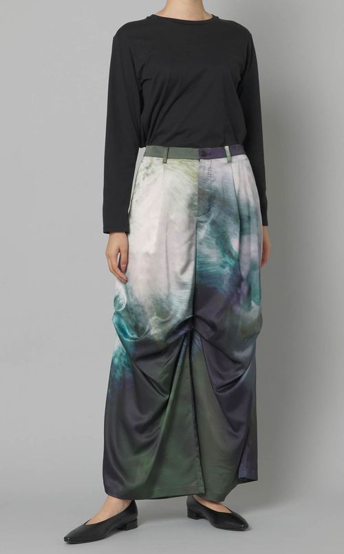 プリントタックパラシュートパンツ