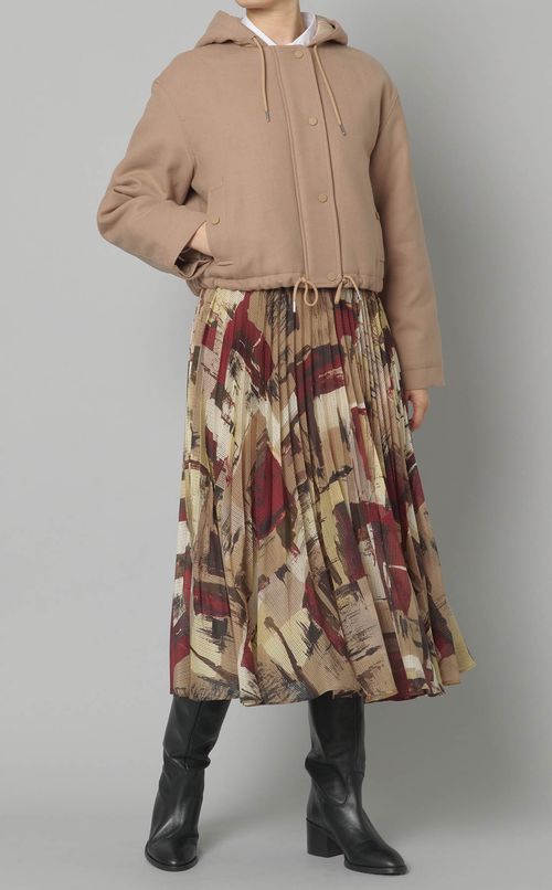 ダブルフランネルクロップドブルゾン