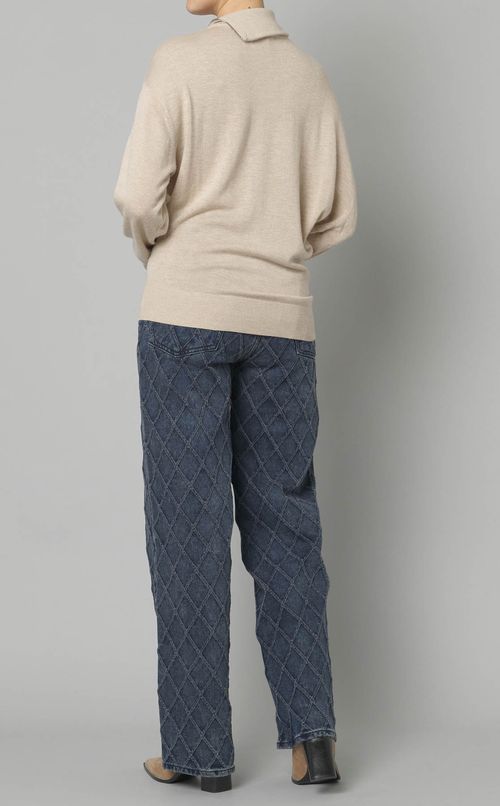 サイドジップハイネックニットプルオーバー