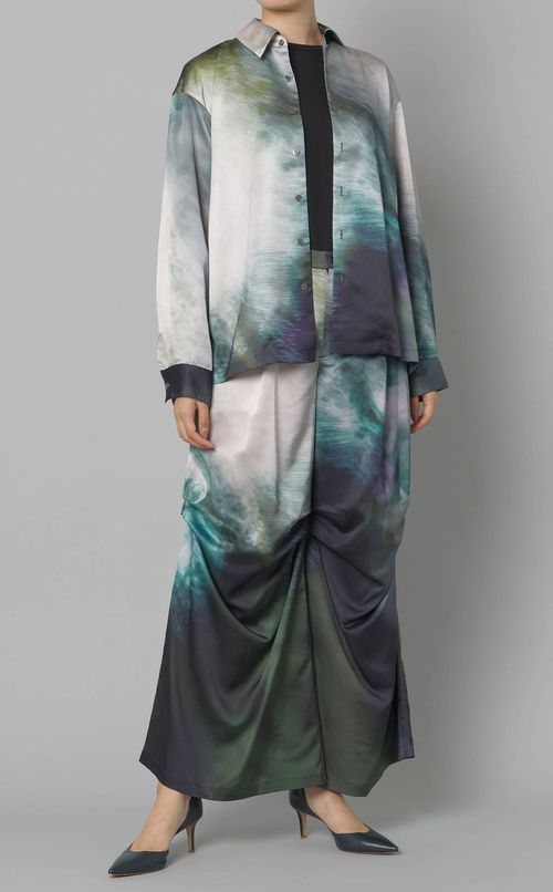 プリントタックパラシュートパンツ