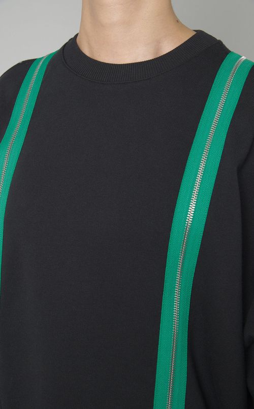 ジップアクセントスウェットプルオーバー