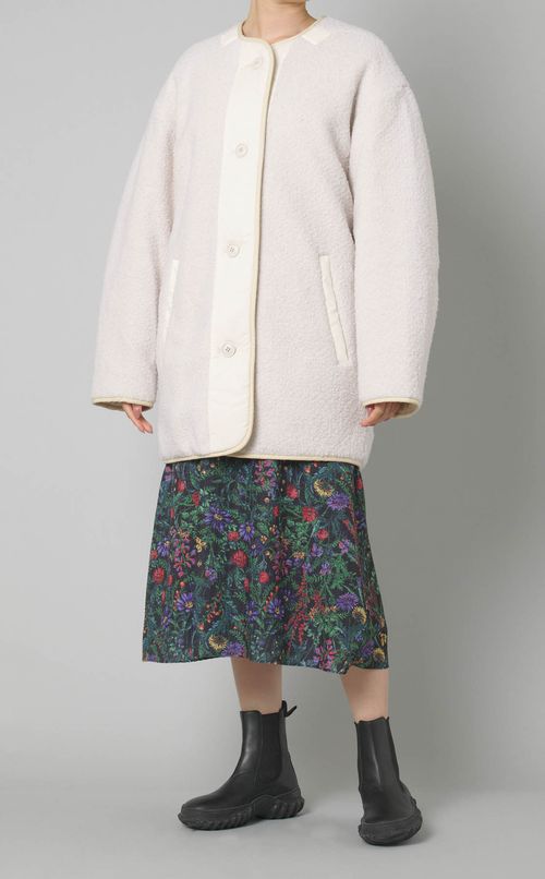 フラワープリントフレアワンピース